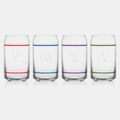 Farbige, monogrammatikalische Konserven aus Glas (Hinten)