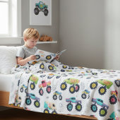 Farbige Monster-Trucks Kinderzimmer-Geschenk Fleecedecke