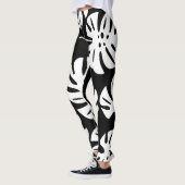 Farbige Monstera-Blätter Abstrakt Leggings (Links)