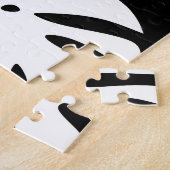 Farbige Monstera-Blätter Abstrakt Puzzle (Seite)