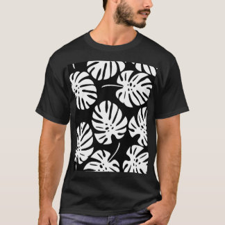 Farbige Monstera-Blätter Abstrakt T-Shirt