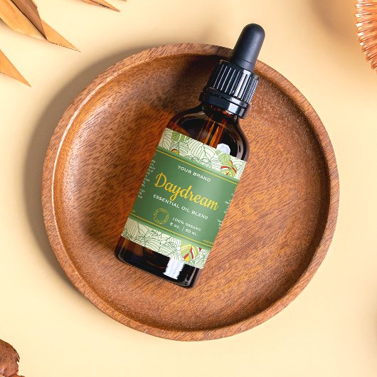 Farbige Monstera-Kosmetik-Dropper-Flaschenetikett