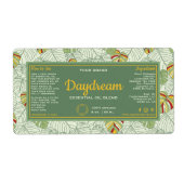 Farbige Monstera-Kosmetik-Dropper-Flaschenetikett (Vorne)