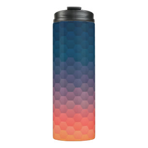 Farbige Mosaik. Geometrischer Hipster-Retro-Hinter Thermosbecher