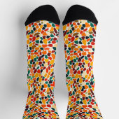 Farbige Mosaikfarben Socken (Oben)