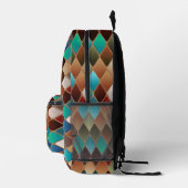 Farbige Mosaikfliese Überdrucktasche Bedruckter Rucksack (Rechts)