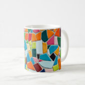 Farbige Mosaikfliesen Kaffeetasse (VorderseiteRechts)