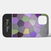 Farbige Mosaikfliesen mit Monogram! Case-Mate iPh iPhone Hülle (Rückseite (Horizontal))