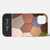Farbige Mosaikfliesen mit Monogram! Case-Mate iPh iPhone Hülle (Rückseite (Horizontal))