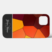 Farbige Mosaikfliesen mit Monogram! Case-Mate iPhone Hülle (Rückseite (Horizontal))