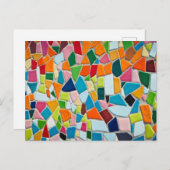 Farbige Mosaikfliesen Postkarte (Vorne/Hinten)
