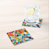 Farbige Mosaikfliesen Rechteckiger Pappuntersetzer (Vor Ort)