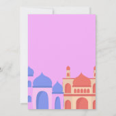 Farbige Moschee Eid Mubarak Eid Card Einladung (Rückseite)