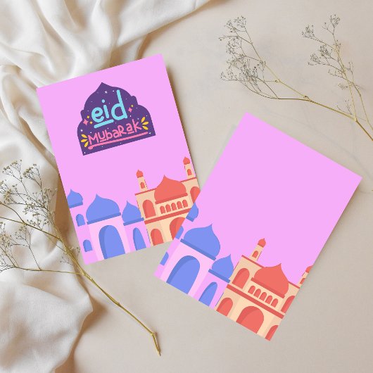 Farbige Moschee Eid Mubarak Eid Card Einladung