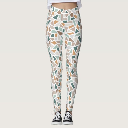 Farbige Mosiac-Tile-Print Leggings (Vorderseite)