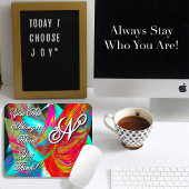 Farbige Motivierend Monogramm flüssig Abstrakt Mousepad