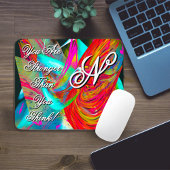 Farbige Motivierend Monogramm flüssig Abstrakt Mousepad