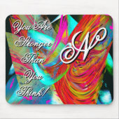 Farbige Motivierend Monogramm flüssig Abstrakt Mousepad (Vorne)