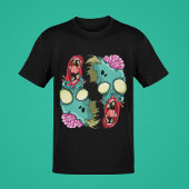 Farbige, muffige Zombien mit Coolen Müttern/Gehirn T-Shirt