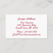 Farbige Multifunktionsleisten-Spools Nähen der Vis Visitenkarte (Rückseite)