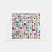 Farbige Multiplikationstabelle Fleecedecke (Vorderseite (Horizontal))