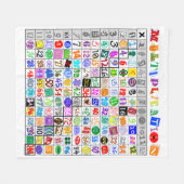 Farbige Multiplikationstabelle Fleecedecke (Vorderseite (Horizontal))