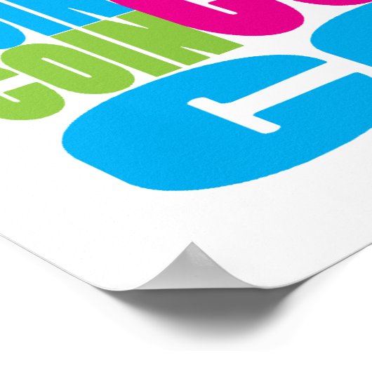 Farbige Münze Poster (Ecke)