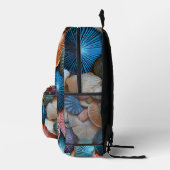Farbige MuschelCollage Bedruckter Rucksack (Rechts)