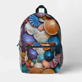 Farbige MuschelCollage Bedruckter Rucksack