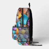 Farbige MuschelCollage Bedruckter Rucksack (Rechts)