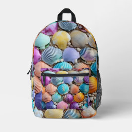 Farbige MuschelCollage Bedruckter Rucksack