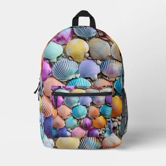 Farbige MuschelCollage Bedruckter Rucksack (Vorderseite)