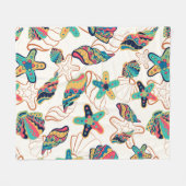 Farbige Muschelmuster Fleecedecke (Vorderseite (Horizontal))