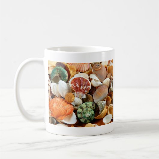 Farbige Muschelmuster Kaffeetasse (Links)