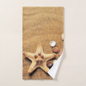Farbige Muscheln am Sand Badhandtuch Set (Handtuch)
