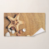 Farbige Muscheln am Sand Badhandtuch Set (Handtuch)