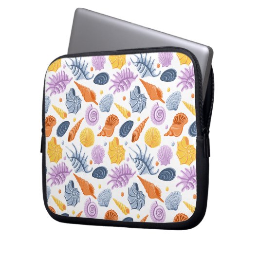 Farbige Muscheln Elektronenbeutel Laptopschutzhülle (Vorderseite Links)