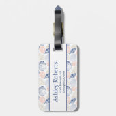 Farbige Muscheln Gepäckanhänger (Rückseite vertikal)