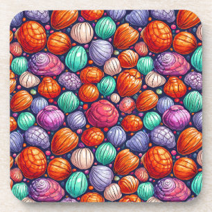 Farbige Muscheln Getränkeuntersetzer