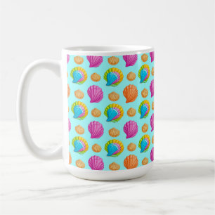 Farbige Muscheln Kaffeetasse