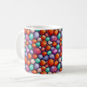 Farbige Muscheln Kaffeetasse (Vorderseite Links)