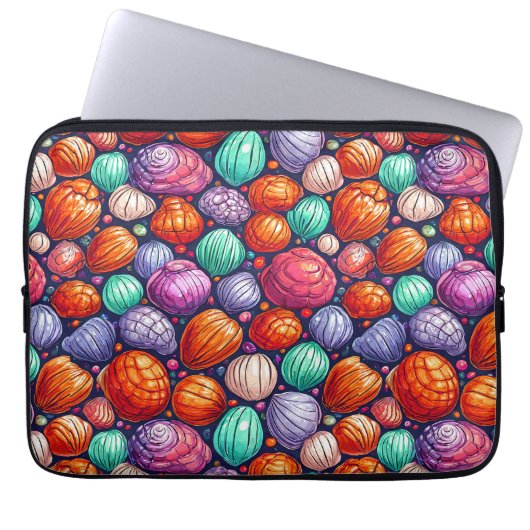 Farbige Muscheln Laptopschutzhülle (Vorderseite)