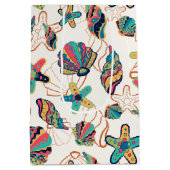 Farbige Muscheln mittlere Geschenktasche Geschenktüte (Rückseite)