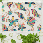 Farbige Muscheln, modernes Muster Geschirrtuch (Gefaltet)