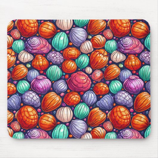 Farbige Muscheln Mousepad (Vorne)
