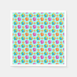 Farbige Muscheln  Serviette