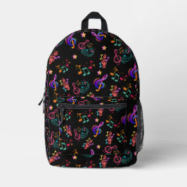 Farbige Musik Bedruckter Rucksack