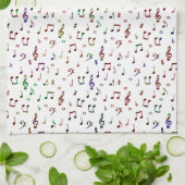 Farbige Musik Muster Geschirrtuch (Gefaltet)