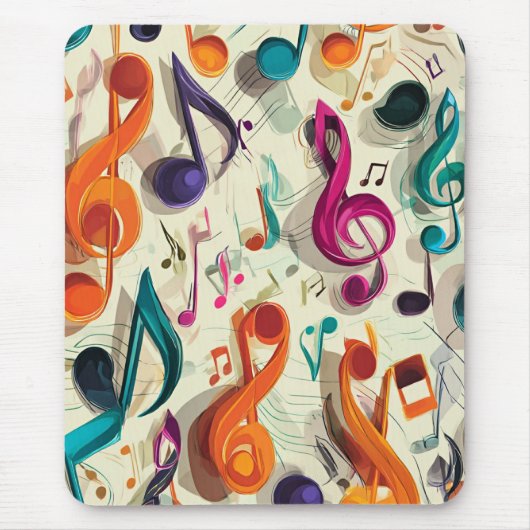 Farbige Musik Muster Mousepad (Vorne)