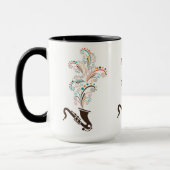 Farbige Musik Saxophon & Wirbel der Blumen Tasse (Links)